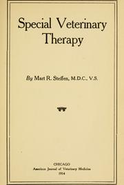 Special veterinary therapy by Mart R. Steffen