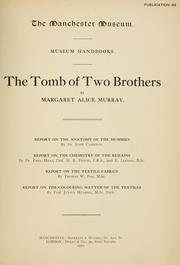 Cover of: The tomb of two brothers by Margaret Alice Murray