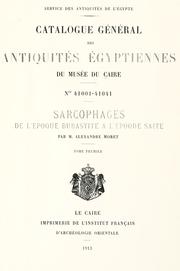 Cover of: Sarcophages de l'époque bubastite à l'époque saïte