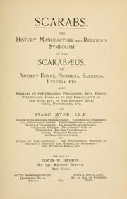 Cover of: Scarabs by Isaac Myer, Isaac Myer