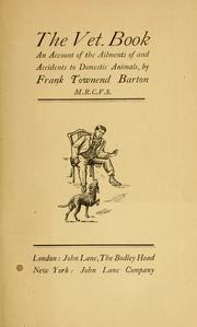 Cover of: The vet. book | Frank Townend Barton
