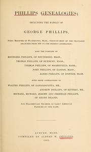 Cover of: Phillips genealogies by Albert Merritt Phillips