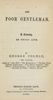 The poor gentleman by George Colman