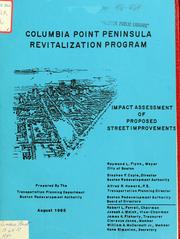 Cover of: Columbia point peninsula revitalization program: impact assessment of proposed street improvements. by Boston Redevelopment Authority
