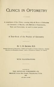 Cover of: Clinics in optometry by Christian Henry Brown