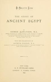 Cover of: The story of ancient Egypt by George Rawlinson
