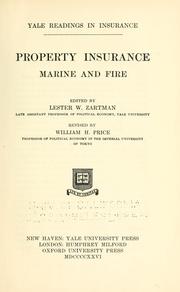 Cover of: Property insurance by Lester W. Zartman