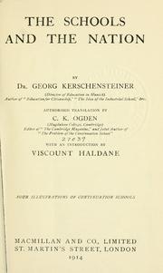 Cover of: The schools and the nation by Georg Kerschensteiner