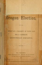 Cover of: The Oregon election. | John Thomas Doyle