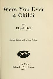 Cover of: Were you ever a child?