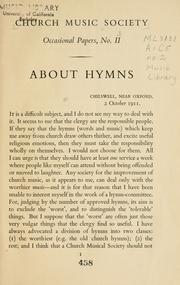 Cover of: About hymns.