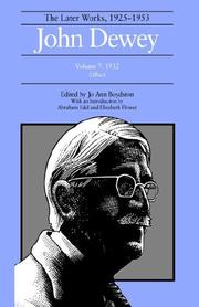Cover of: John Dewey: The Later Works, 1925-1953 by John Dewey