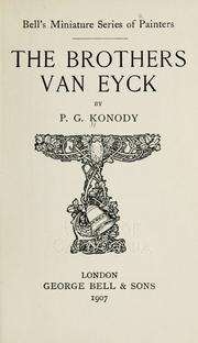 Cover of: The brothers Van Eyck