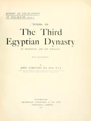 Cover of: Tombs of the third Egyptian dynasty at Reqâqnah and Bêt Khallâf by Garstang, John