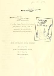 Cover of: Noise in Dorchester: a limited study of certain recreational and potential housing sites, in response to a request by the Boston redevelopment authority.