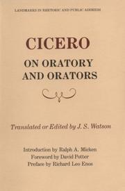 Cover of: Cicero on oratory and orators by Cicero
