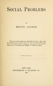 Cover of: Social problems by Henry George
