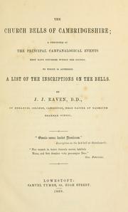 Cover of: The church bells of Cambridgeshire by Raven, John James
