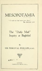 Cover of: Mesopotamia by Phillips, Percival Sir