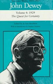 Cover of: John Dewey the Later Works, 1925-1953 by John Dewey