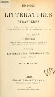 Cover of: Histoire des littératures étrangères: considérées dans leurs rapports avec le développement de la littérature française