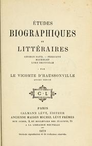 Cover of: Études biographiques et littéraires: George Sand, Prescott, Michelet, Lord Brougham.