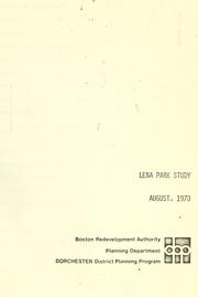 Cover of: Lena park study.