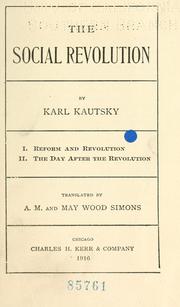 Cover of: The social revolution