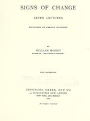 Cover of: Signs of change by William Morris