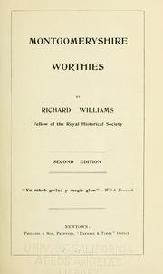 Cover of: Montgomeryshire worthies