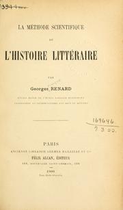 Cover of: La methode scientifique de l'histoire litteraire