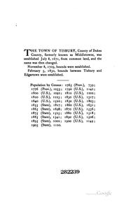 Vital records of Tisbury, Massachusetts by Tisbury (Mass. : Town)