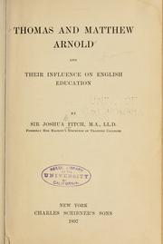 Cover of: Thomas and Matthew Arnold