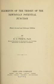 Cover of: Elements of the theory of the Newtonian potential function.
