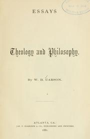 Cover of: The philosophy of religion in England and America by Alfred Caldecott