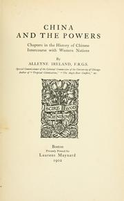 Cover of: China and the powers: chapters in the history of Chinese intercourse with western nations