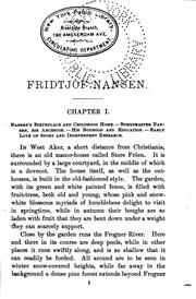 Cover of: Fridtjof Nansen: a book for the young