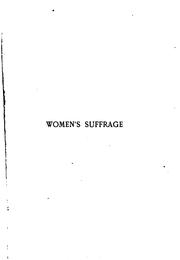 Cover of: Women's suffrage by Helen Blackburn