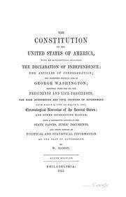 The Constitution of the United States of America by Hickey, William