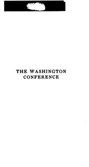 The Washington conference by Raymond Leslie Buell