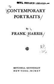 Cover of: Contemporary portraits. by Frank Harris