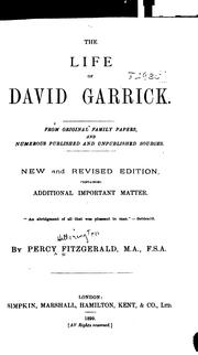The life of David Garrick by Percy Fitzgerald