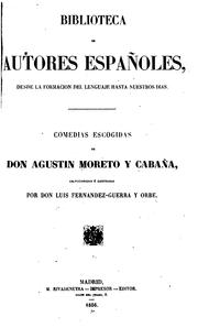 Cover of: Comedias escogidas de Don Agustin Moreto y Cabaña