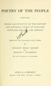 Cover of: Poetry of the people | Charles Mills Gayley