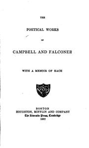 Cover of: poetical works of Campbell and Falconer: with a memoir of each.