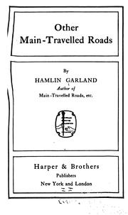 Cover of: Other main-travelled roads by Hamlin Garland