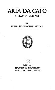 Cover of: Aria da capo by Edna St. Vincent Millay
