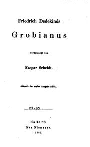 Cover of: Friedrich Dedekinds Grobianus