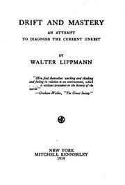 Cover of: Drift and mastery by Walter Lippmann
