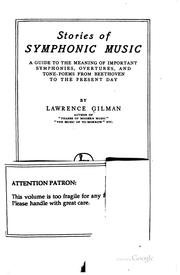 Cover of: Stories of symphonic music by Gilman, Lawrence
